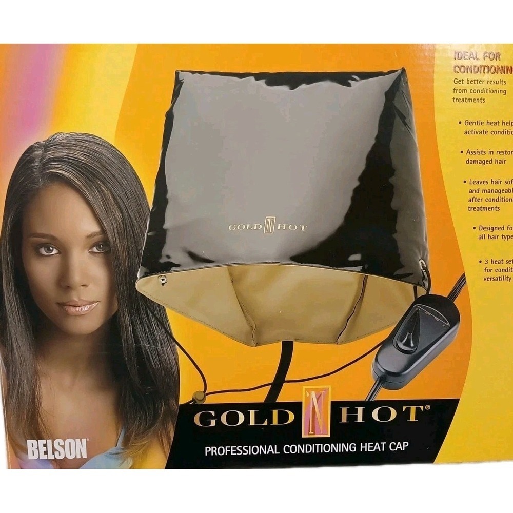 NEW Gold N Hot Professional Heat Cap Salon Soft BONNET Portable Conditioning